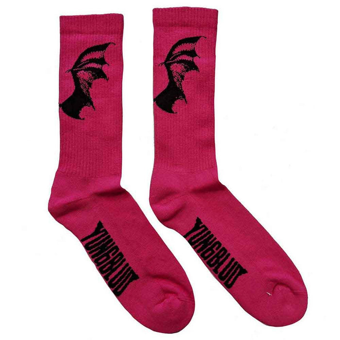 Yungblud Unisex Terry Socks: Life on Mars Tour (Pink) (UK Size 7 - 11)
