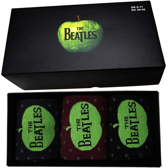 The Beatles Unisex Ankle Socks Set: Apple & Spots (Multicolour) (UK Size 6 - 11)