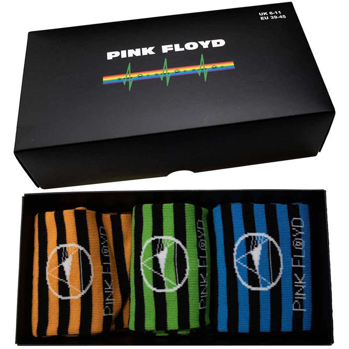 Pink Floyd Unisex Ankle Socks Set: Mono Prism (Multicolour) (UK Size 6 - 11)