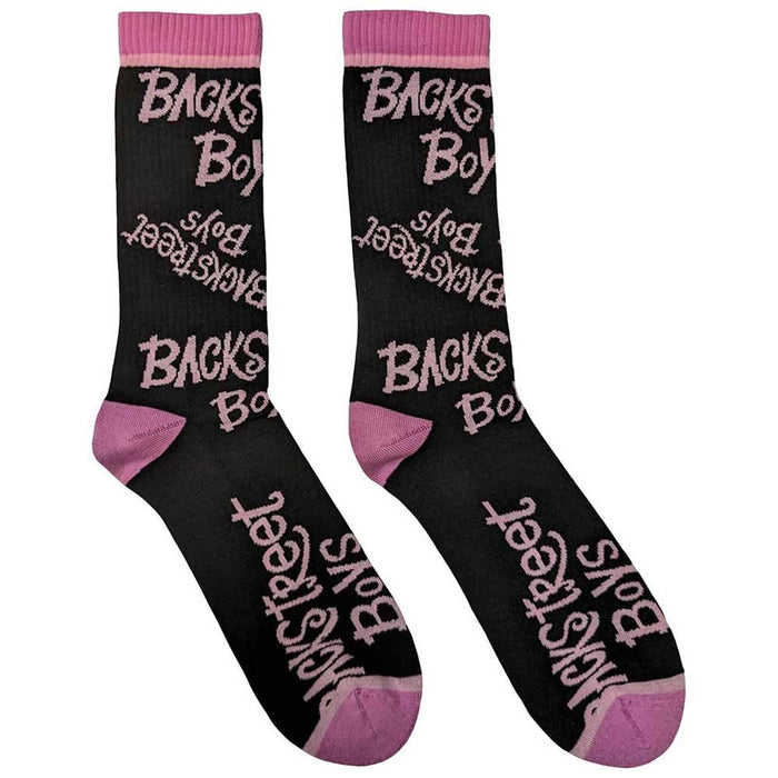 Backstreet Boys Unisex Ankle Socks: Logo Repeat (Black) (UK Size 7 - 11)