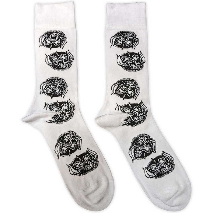 Motorhead Unisex Ankle Socks: Warpig Repeat (White) (UK Size 7 - 11)