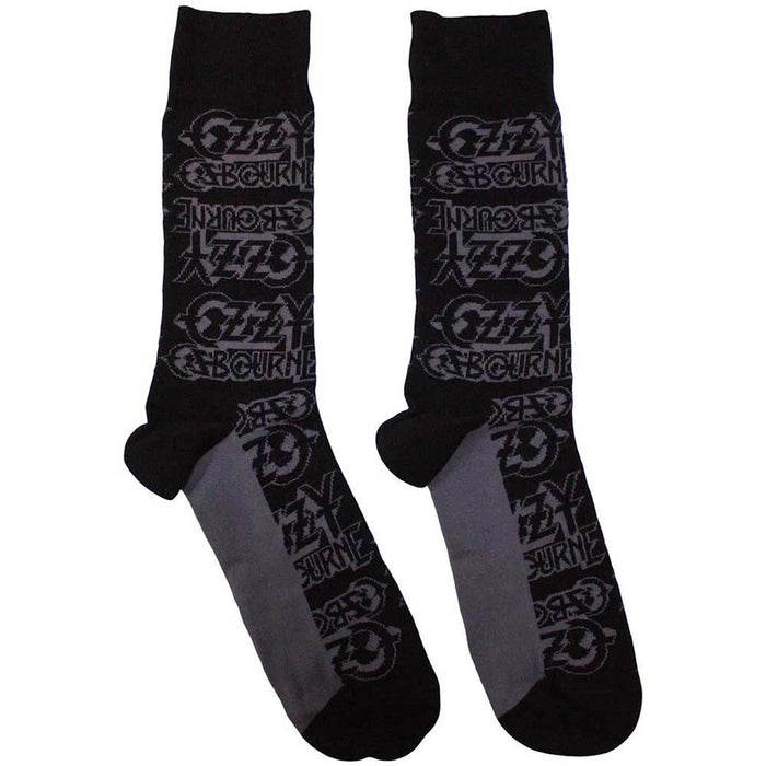 Ozzy Osbourne Unisex Ankle Socks: Logo Repeat (Black) (UK Size 7 - 11)