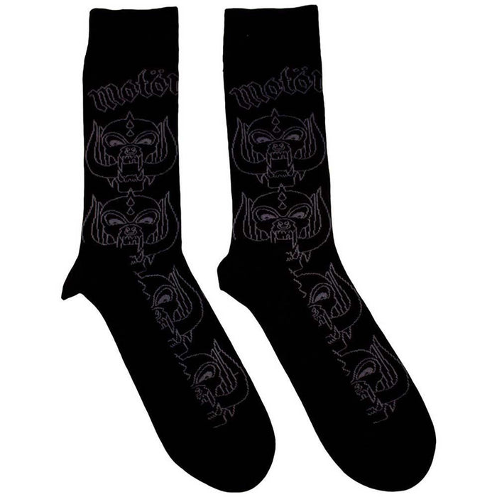 Motorhead Unisex Ankle Socks: Warpig Outlines (Black) (UK Size 7 - 11)