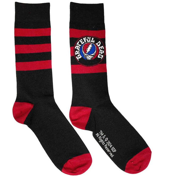 Grateful Dead Unisex Ankle Socks: Steal Your Face Logo (Black) (UK Size 6 - 11)