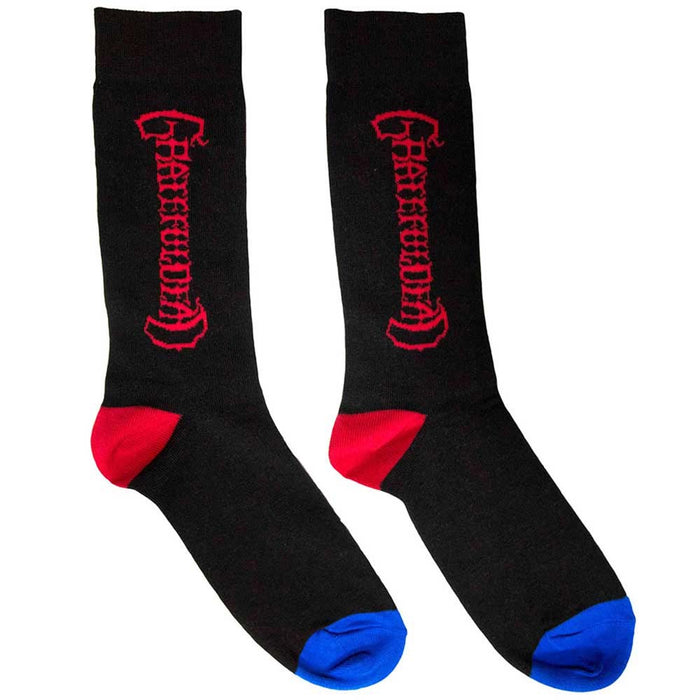 Grateful Dead Unisex Ankle Socks: Vertical Mono Logo (Black) (UK Size 6 - 11)
