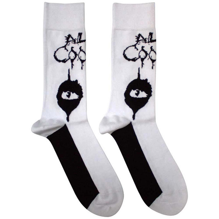 Alice Cooper Unisex Ankle Socks: Eyes (White) (UK Size 7 - 11)