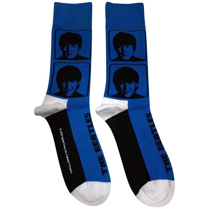 The Beatles Unisex Ankle Socks: Hard Day's Night Headshots (Blue) (UK Size 7 - 11)