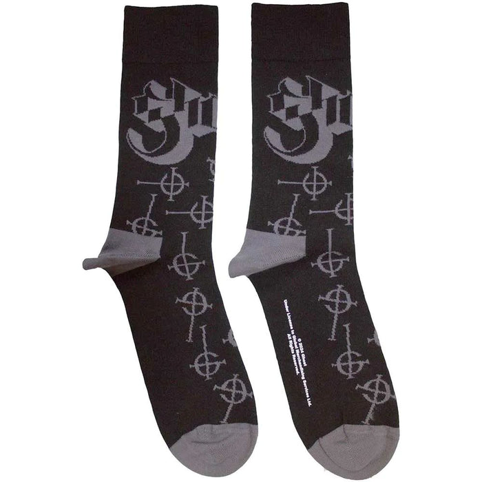 Ghost Unisex Ankle Socks: Symbol Pattern (Black) (UK Size 7 - 11)