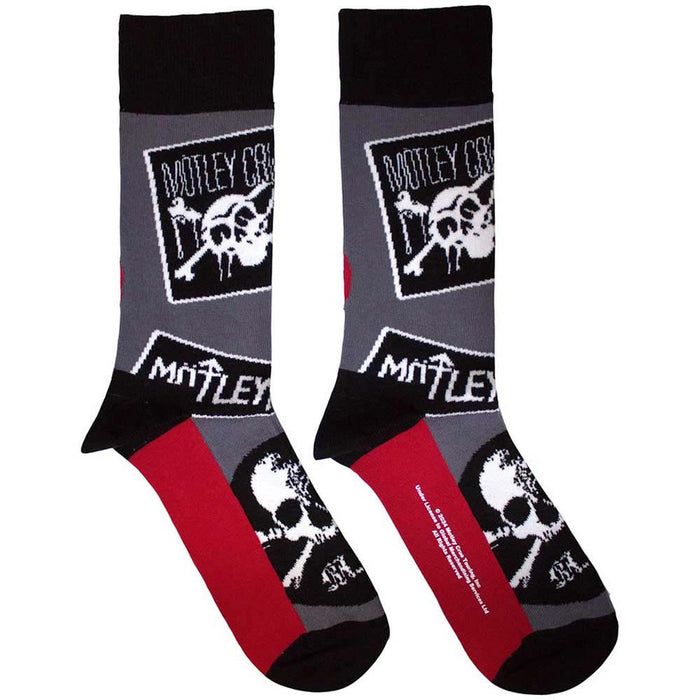 Motley Crue Unisex Ankle Socks: Logos (Charcoal Grey) (UK Size 7 - 11)
