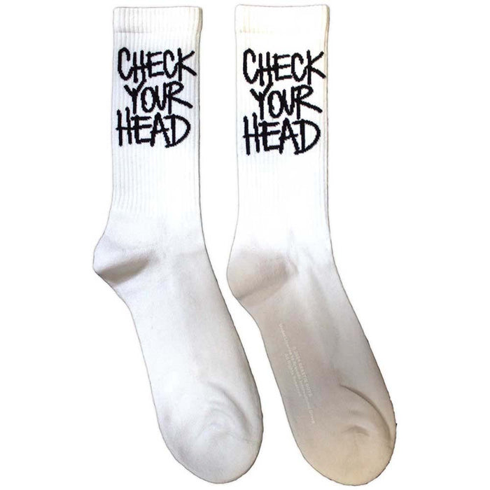 The Beastie Boys Unisex Terry Socks: Check Your Head (White) (UK Size 7 - 11)
