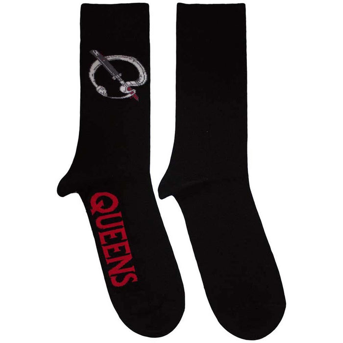 Queens Of The Stone Age Unisex Ankle Socks: Q Emblem (Black) (UK Size 7 - 11)
