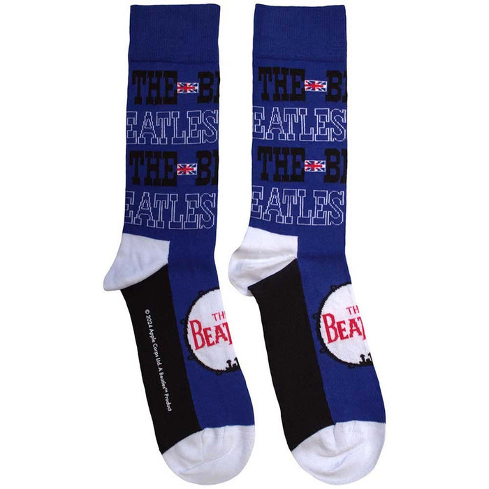The Beatles Unisex Ankle Socks: Budokan Poster & Drum Logo (Blue) (UK Size 7 - 11)