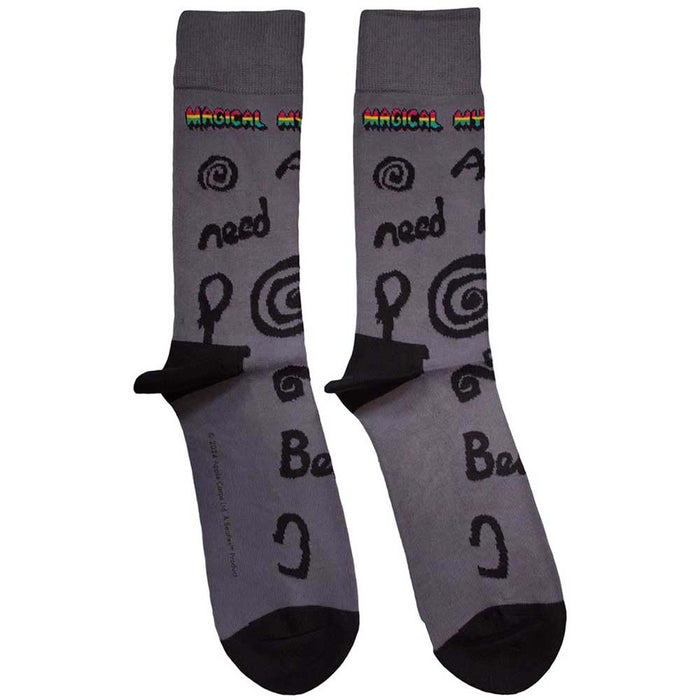 The Beatles Unisex Ankle Socks: Magical Mystery Tour All You Need Is Love (Charcoal Grey) (UK Size 7 - 11)