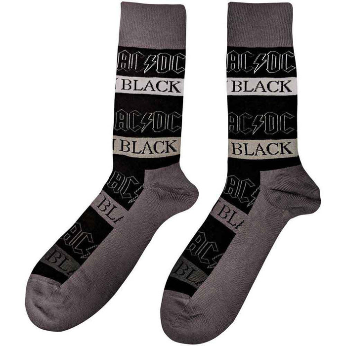 AC/DC Unisex Ankle Socks: Back In Black (Black) (UK Size 4 - 7)