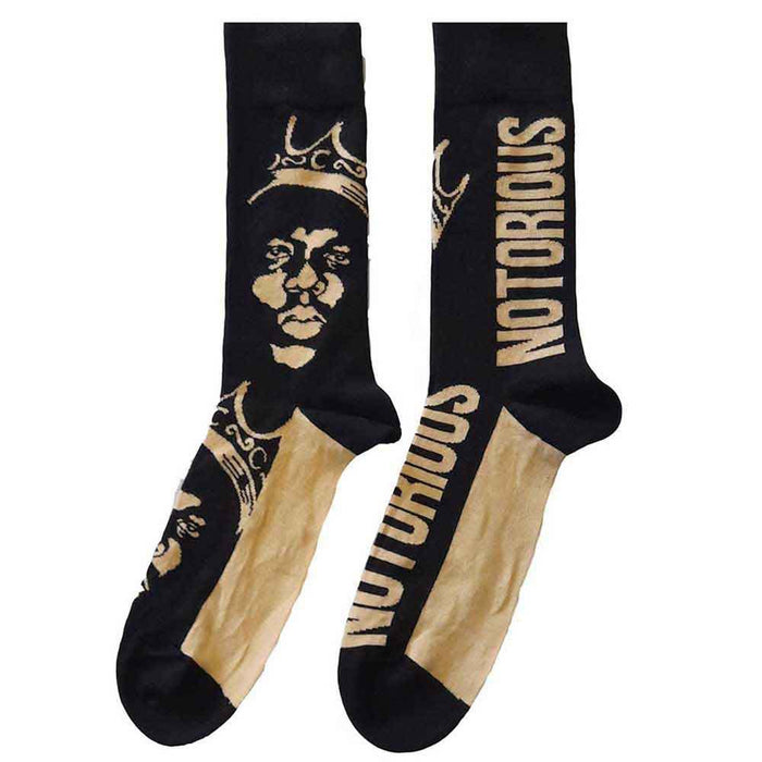 Biggie Smalls Unisex Ankle Socks: Gold Crown (Black) (UK Size 4 - 7)