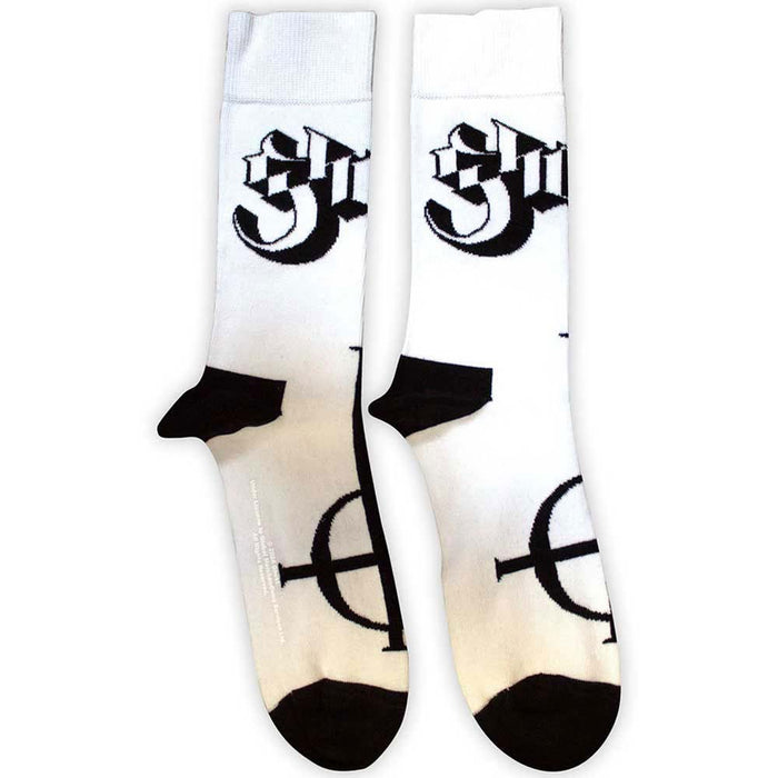 Ghost Unisex Ankle Socks: Symbol Mono (White) (UK Size 4 - 7)