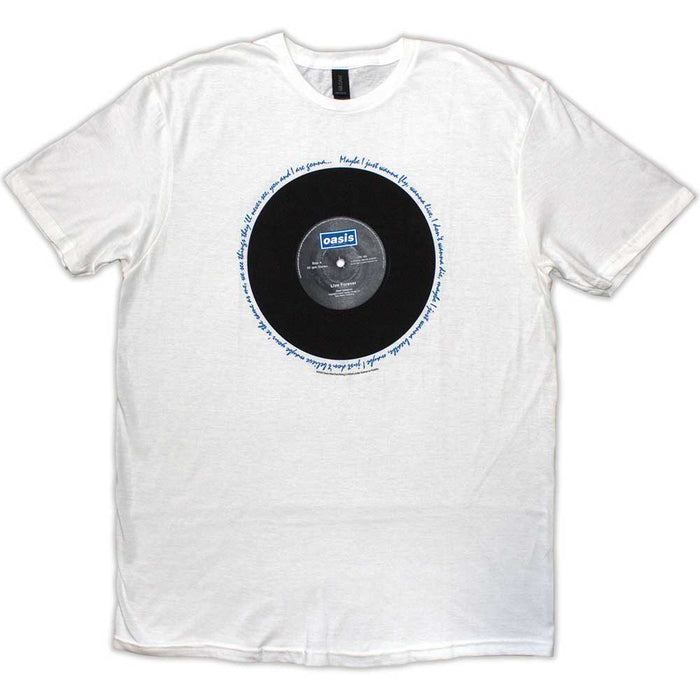 Oasis Live Forever Single White Medium T-Shirt