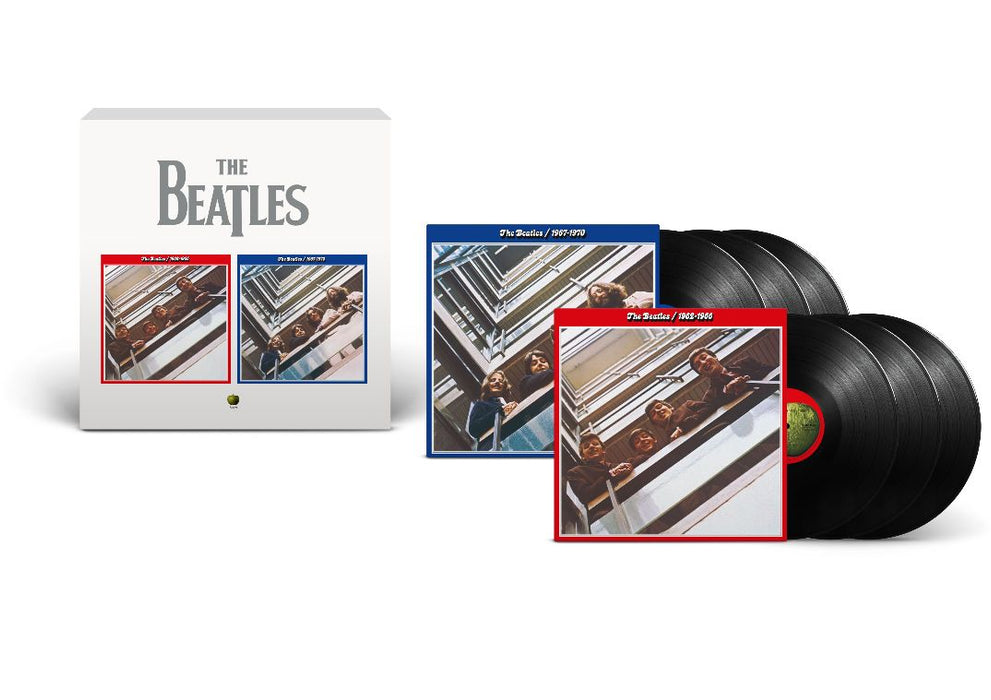 The Beatles Red + Blue Albums Black Vinyl LP BoxSet 2023
