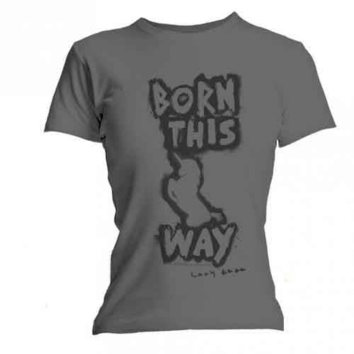 Lady Gaga Born This Way Ladies Grey XX-Large T-Shirt