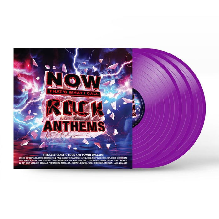 NOW That’s What I Call Rock Anthems Vinyl LP Purple Colour 2024