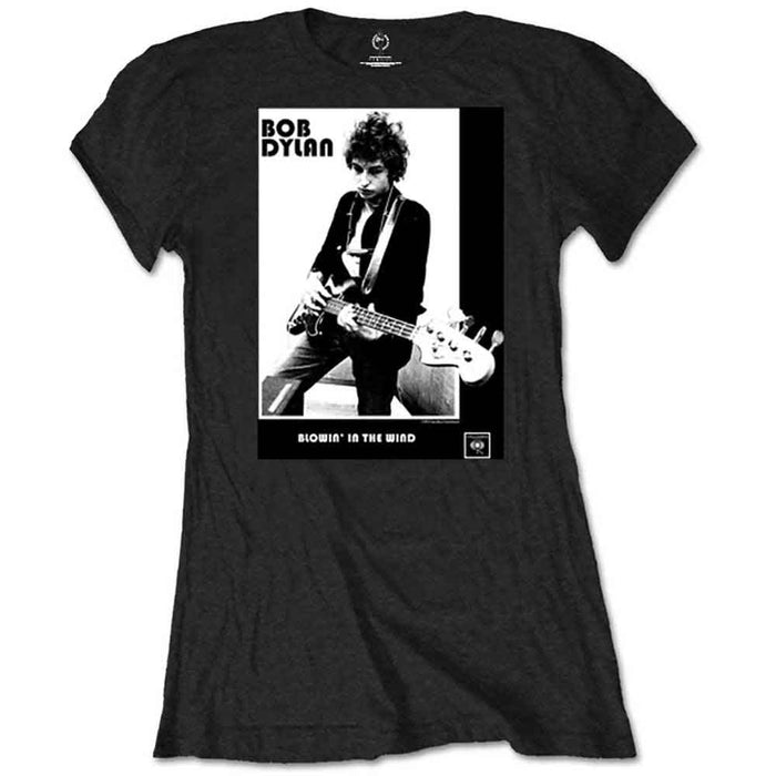 Bob Dylan Blowing in the Wind Charcoal Grey Ladies Large T-Shirt