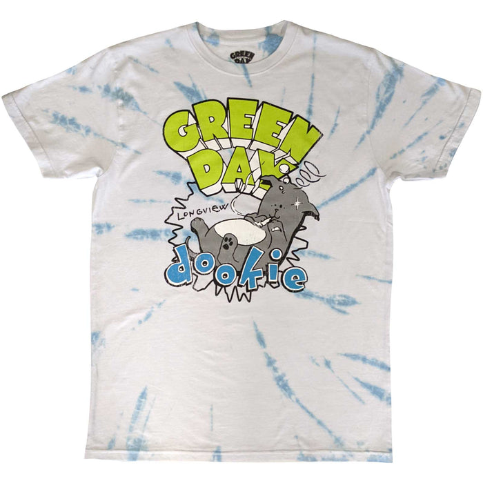 Green Day Dookie Longview White Dip-Dye Wash X-Large Unisex T-Shirt