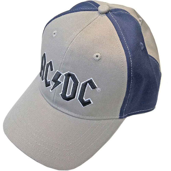 AC/DC Black Logo Grey and Navy Blue Baseball Cap