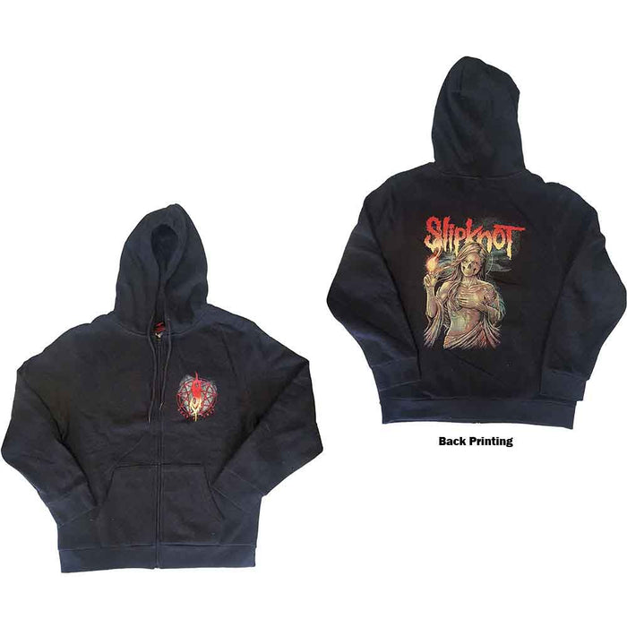 Slipknot Burn Me Away Dark Grey Small Zipped Hoodie