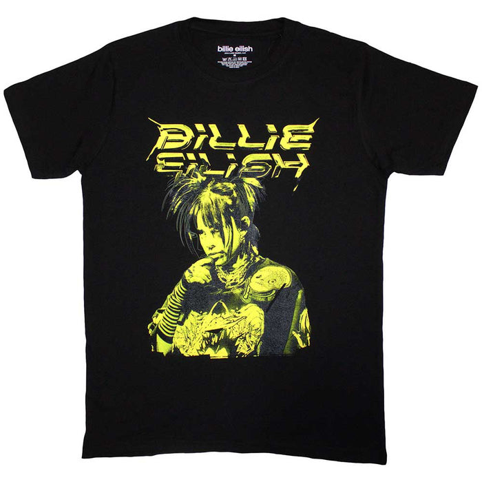 Billie Eilish Illustration Black Large T-Shirt