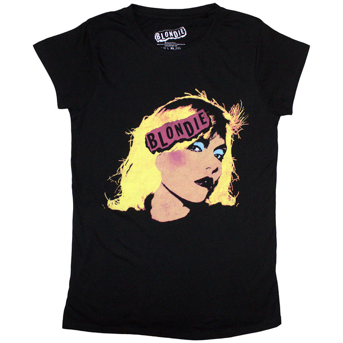 Blondie Punk Logo Black Ladies XX-Large T-Shirt