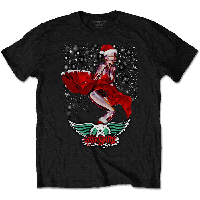 Aerosmith Robo Santa Black X-Large T-Shirt