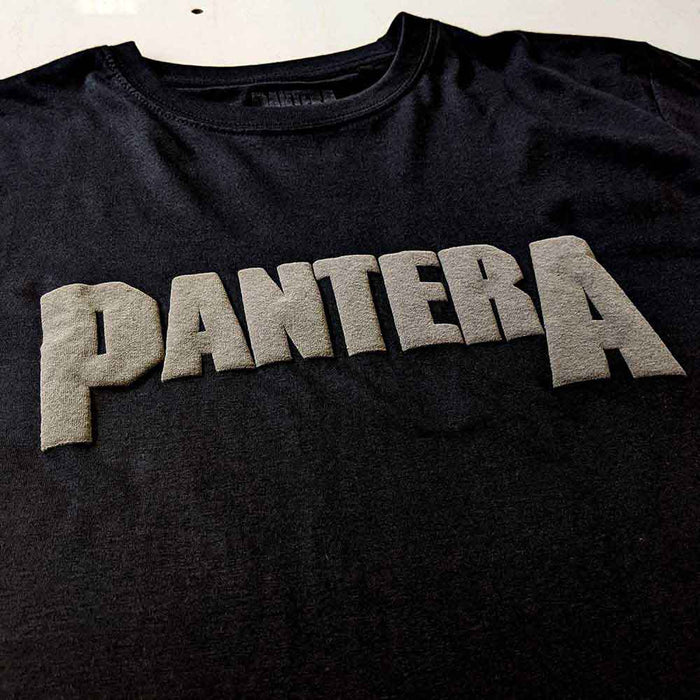 Pantera Leaf Skull Hi-Build Black Medium Unisex T-Shirt