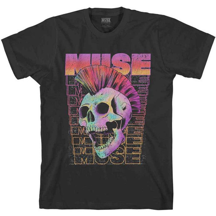 Muse Mohawk Skull Black X-Large T-Shirt