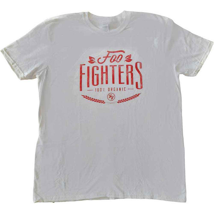 Foo Fighters 100% Organic Version 2 White Medium T-Shirt