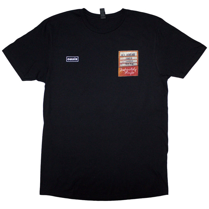 Oasis Definitely Maybe AAA Setlist Black Small T-Shirt