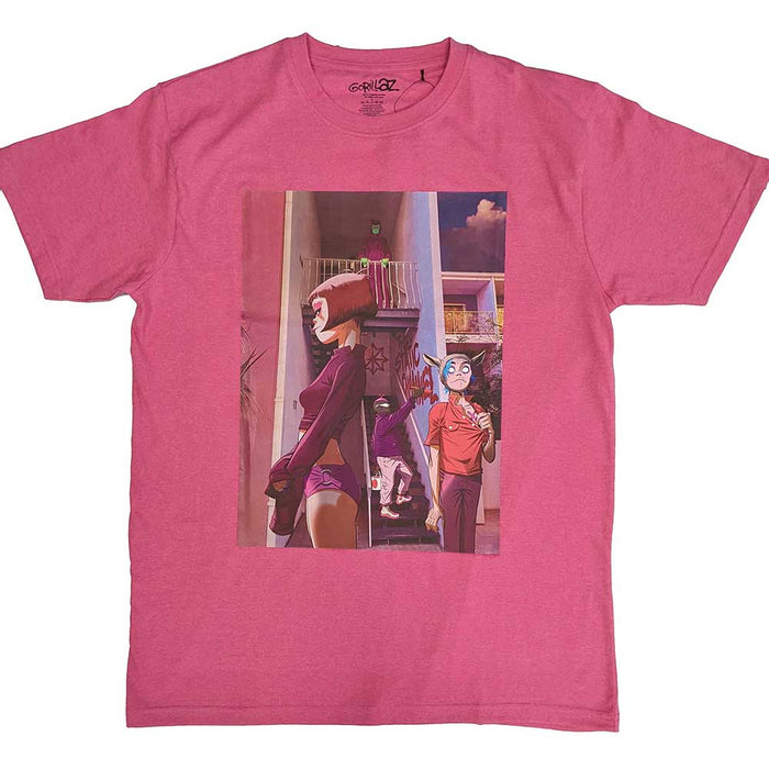 Gorillaz The Static Channel Pink Large T-Shirt