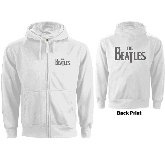 The Beatles White Ladies Small Zipped Hoodie