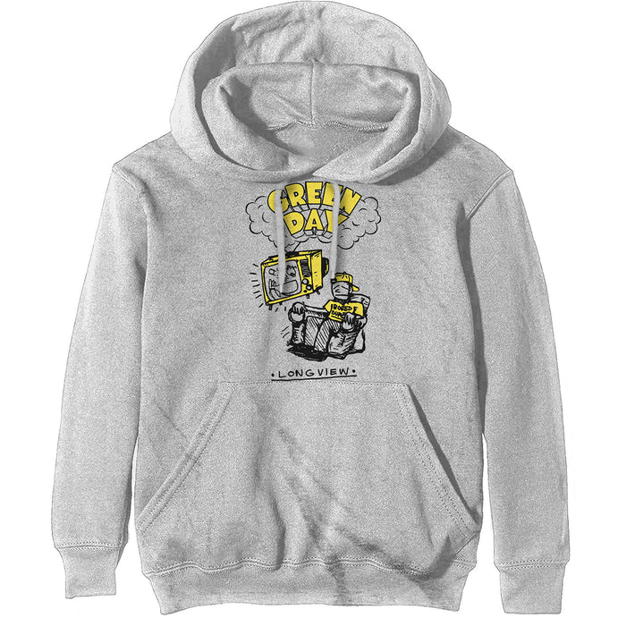 Green Day Longview Doodle Grey X-Large Hoodie