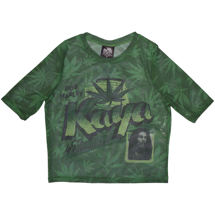Bob Marley Kaya Mesh Cropped Green Ladies XX-Large T-Shirt