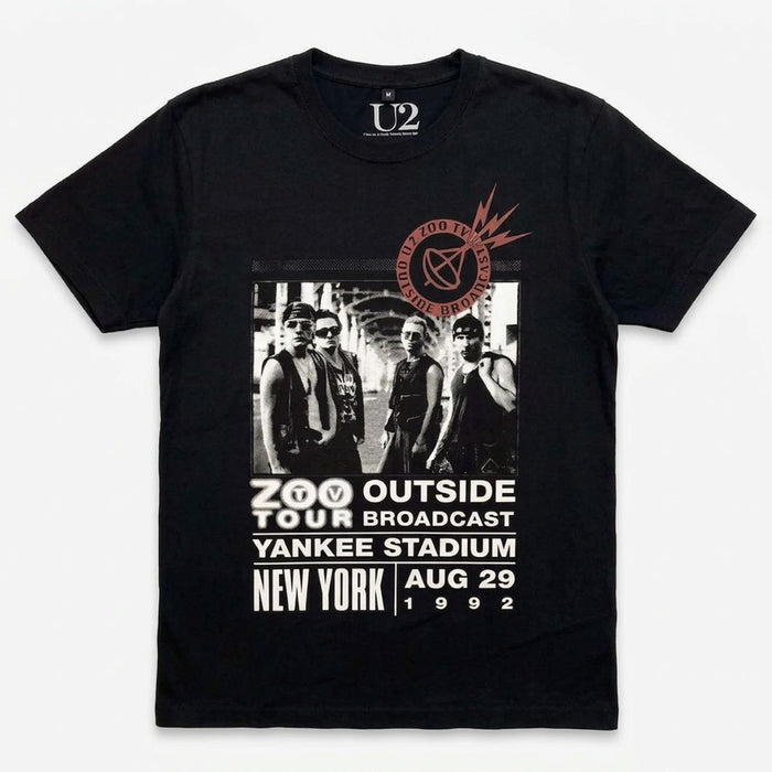 U2 Zoo TV Tour NY Poster Black X-Large T-Shirt