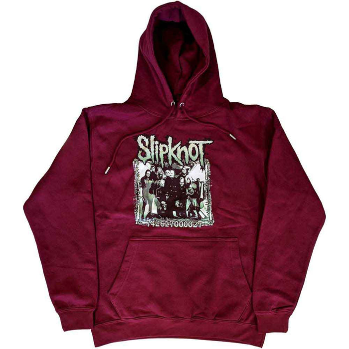 Slipknot Barcode Photo Maroon Large Hoodie