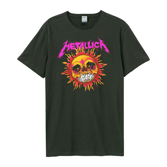 Metallica Neon Sun Charcoal Grey Medium T-Shirt