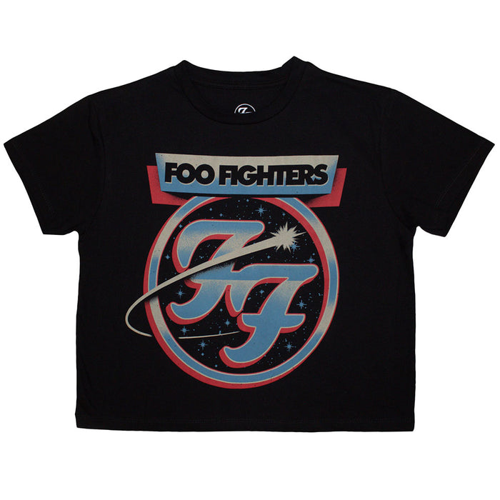 Foo Fighters Comet Cropped Black Ladies Small T-Shirt