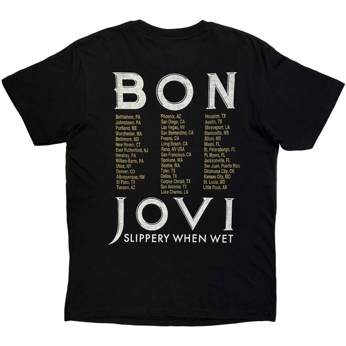 Bon Jovi Tour 87 Road Sign Black XX-Large T-Shirt