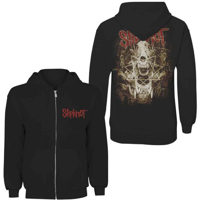 Slipknot Skull Teeth Black X-Large Zipped Hoodie