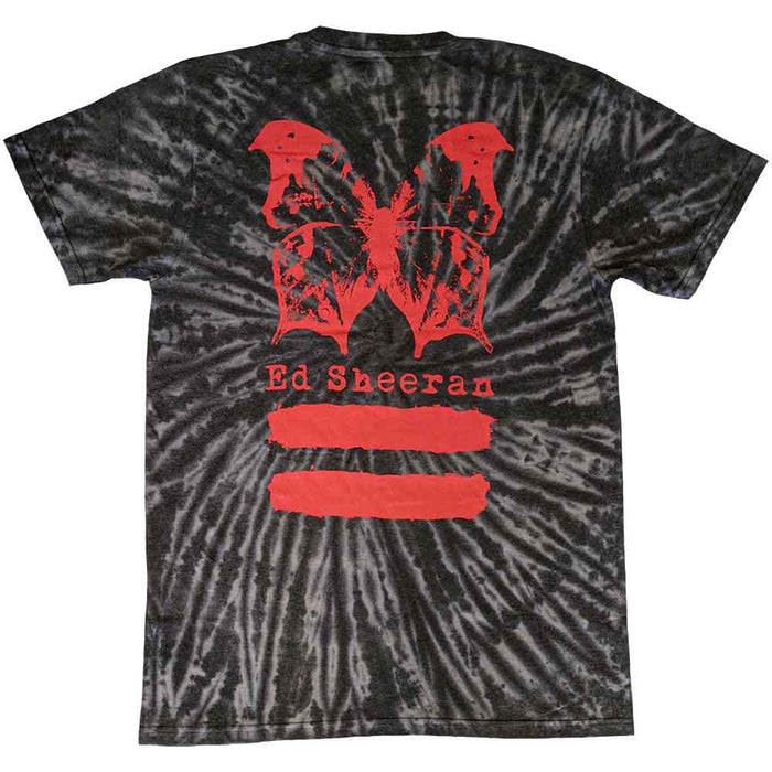 Ed Sheeran Red Equals Butterfly Dip-Dye Wash Black X-Large Unisex T-Shirt