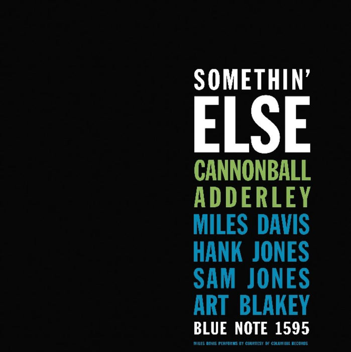 Cannonball Adderley Something Else (Blue Vinyl Series) Vinyl LP Indies Blue Colour 2024