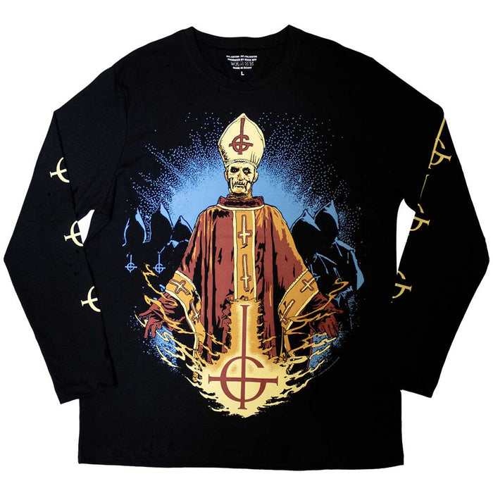Ghost Papa & Radient Ghouls Black XX-Large T-Shirt