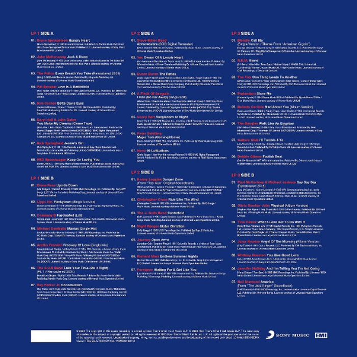 NOW That's What I Call USA: The 80s Vinyl LP Red, Blue and White Colour 2023