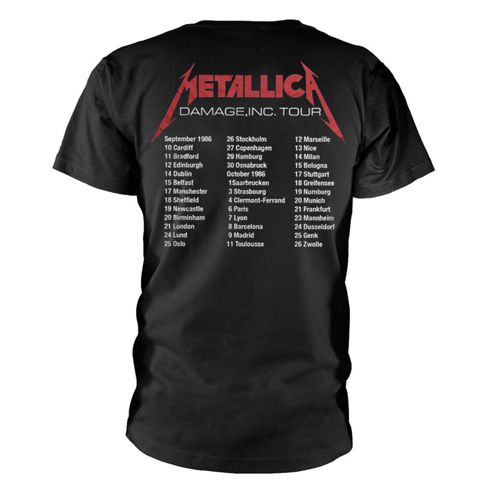 Metallica Master of Puppets European Tour '86 Black Large T-Shirt